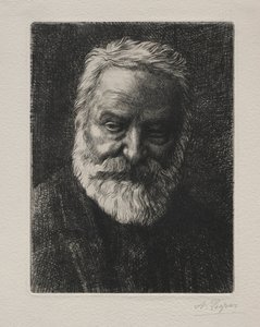 Victor Hugon muotokuva (2. levy) tekijältä Alphonse Legros