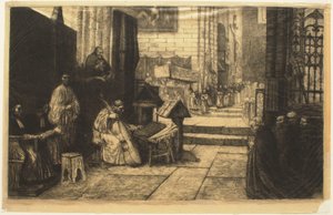 Kulkue espanjalaisessa kirkossa tekijältä Alphonse Legros