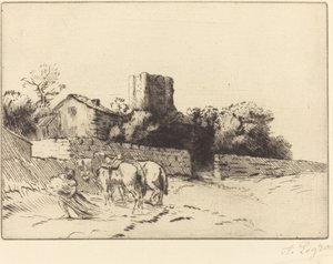 Pastorin muuri Le mur du presbytere. tekijältä Alphonse Legros