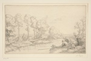 Lepo joen rannalla tekijältä Alphonse Legros
