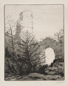 Luostarin rauniot tekijältä Alphonse Legros