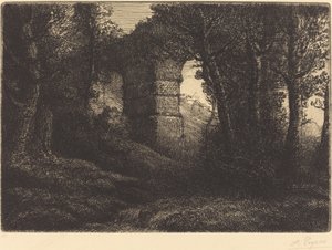 Muinaisen akveduktin rauniot tekijältä Alphonse Legros