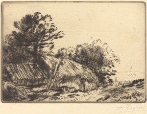 Rustic Scene Scene rustique. tekijältä Alphonse Legros
