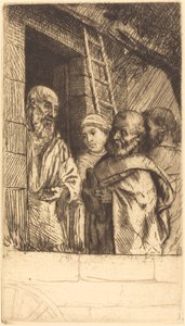 Pyhä Pietari ja Pyhä Paavali Bonhomme Miseren ovella Saint Pierre et Saint.... tekijältä Alphonse Legros