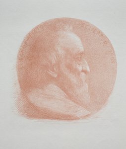 Omakuva, mitali nro 2 11. kilpi. tekijältä Alphonse Legros