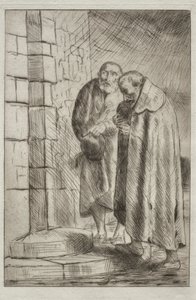 St. Pierre ja St. Paul herra Richardin portilla. tekijältä Alphonse Legros