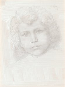 Tutkimus tytön Amorin päästä, 1904. tekijältä Alphonse Legros