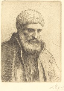 Tutkimus vanhasta miehestä Etude de vieillard. tekijältä Alphonse Legros