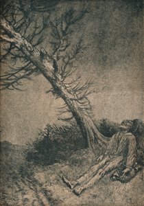 Dying Vagabond, 1875 tekijältä Alphonse Legros