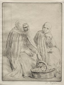 Munakauppiaiden ensimmäinen lautanen. tekijältä Alphonse Legros
