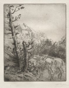 Maatila kukkulalla. tekijältä Alphonse Legros