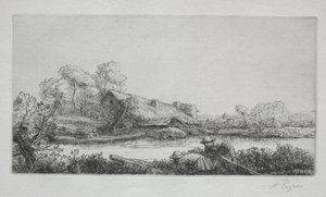 Maatila joella (La Ferme Sur La Rivière: Iltaefekti) tekijältä Alphonse Legros