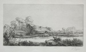 Maatila La Ferme Sur La Rivière -joella: Iltaefekti. tekijältä Alphonse Legros
