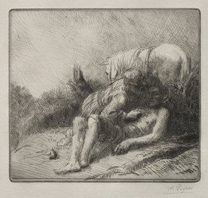 Laupias samarialainen. tekijältä Alphonse Legros