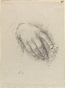Taiteilijan tyttären käsi. tekijältä Alphonse Legros