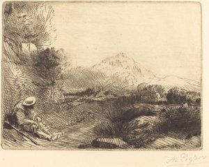Traveller Resting Matkustajan lepo. tekijältä Alphonse Legros