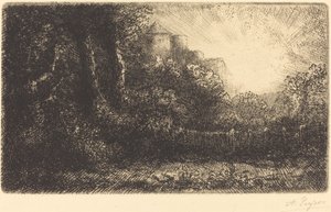 Näkymä linnalle (Chateau de Poillet) tekijältä Alphonse Legros