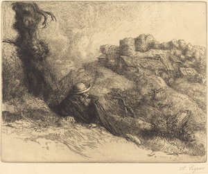 Näkymä Chateau Chateau des Revenantsista. tekijältä Alphonse Legros