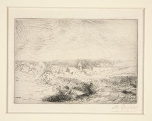 Village de Wimille, pres Boulogne (Wimillen kylä lähellä Boulognea) tekijältä Alphonse Legros