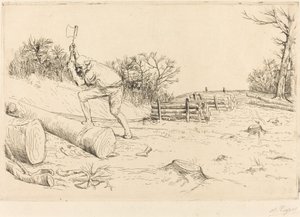 Puunhakkaaja (Metsikko) tekijältä Alphonse Legros