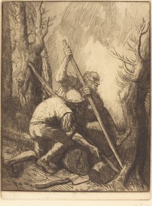 Puunhakkurit, 3. levy Les bucherons. tekijältä Alphonse Legros
