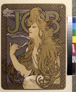 Mainosjuliste ""Työ"" pehmopaperille. Taideteos: Alfons Maria Mucha (Alphonse Marie Mucha tekijältä Alphonse Marie Mucha
