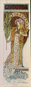 Gismonda näyttelijä Sarah Bernhardtin kanssa ... tekijältä Alphonse Marie Mucha