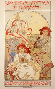 Maisemanäyttely V Ivancicich, 1913 tekijältä Alphonse Mucha