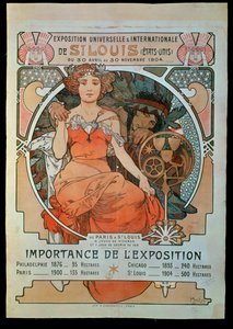 Juliste yleismaailmallista ja kansainvälistä näyttelyä varten ... tekijältä Alphonse Marie Mucha