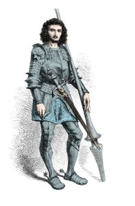 Gaston de Foixin muotokuva (kaiverrus) tekijältä Alphonse Marie de Neuville