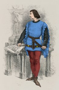Kuningas Kaarle 5 Viisaan muotokuva (kaiverrus) tekijältä Alphonse Marie de Neuville