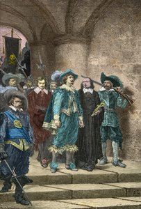 Cinq Marsin markiisi ja Francois Auguste de Thou matkalla teloitukseensa. tekijältä Alphonse Marie de Neuville