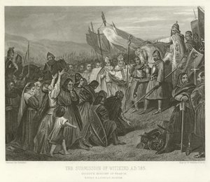 The Submission of Witikind, 785 jKr tekijältä Alphonse Marie de Neuville