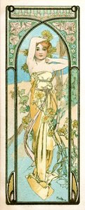 "Aamun herääminen", 1899 tekijältä Alphonse Mucha