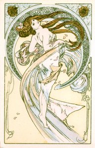 "Tanssii", 1900 tekijältä Alphonse Mucha
