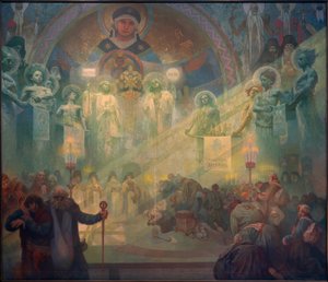 Pyhä Athos-vuori tekijältä Alphonse Mucha