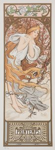 Vuodenajat. kevät, 1897. tekijältä Alphonse Mucha