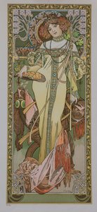 Neljä vuodenaikaa: Syksy, 1900. tekijältä Alphonse Mucha