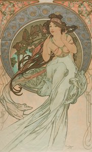 Musiikkia Taiteista, 1898 tekijältä Alphonse Mucha