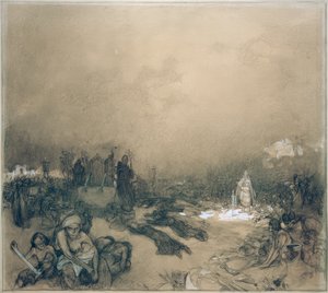 Taistelun jälkeen Vítkov-vuorella tekijältä Alphonse Mucha