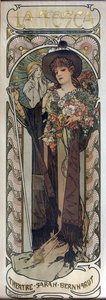 Juliste Victorien Sardoun näytelmään La Tosca, 1899 tekijältä Alphonse Mucha