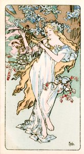 "Kevät", 1900 tekijältä Alphonse Mucha