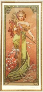 Kevät Les Saisons -sarjasta tekijältä Alphonse Mucha