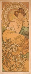 Topaasi sarjasta Jalokivet tekijältä Alphonse Mucha