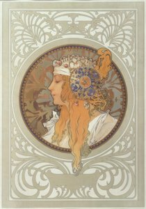 Tête bysantine: Blondi tekijältä Alphonse Mucha