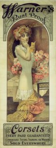 Warnerin ruosteenkestävät korsetit tekijältä Alphonse Mucha