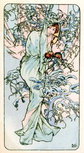 "Talvi", 1900 tekijältä Alphonse Mucha