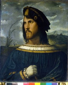 Cesare Borgia (1475-1507). Altobello Melonen maalaus 1500-luvulla. Carraran akatemia. Bergamo