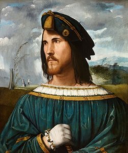 Gentlemanin muotokuva (tunnetaan nimellä Cesare Borgia). Zw. 1500 ja 1524