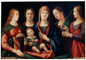 Madonna ja lapsi Maria Magdalenan, Pyhän Katariinan ja kahden pyhän kanssa, 1504